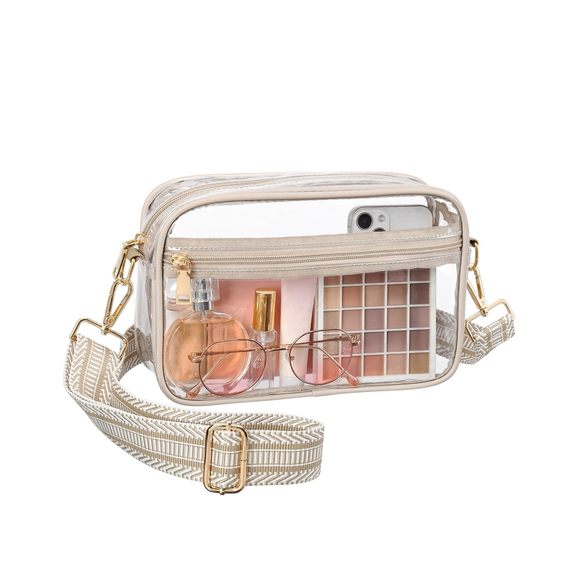 Clear Crossbody Bag Stadium Aroved, Clear Purse, Large :] - Picture 1 of 8